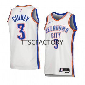 Herren NBA Oklahoma City Thunder Trikot Josh Giddey 3 Nike 2022-23 Association Edition Weiß Swingman